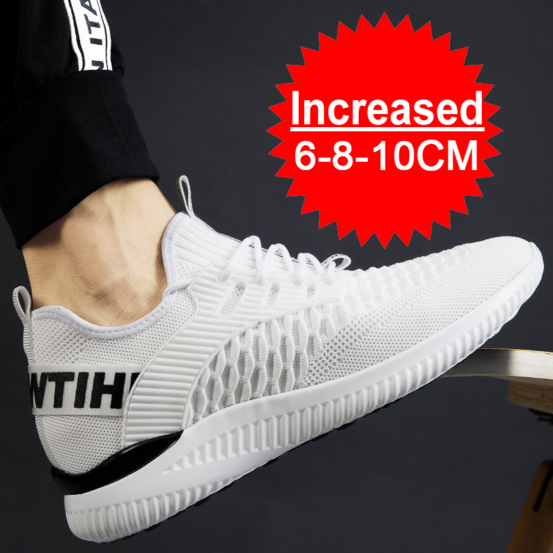 Gptsolvy Men Elevator Shoes Height Increase Sneakers Shoes for Men 10cm Breathable Casual Shoes Invisible Inner Heightening 8cm Men Shoes