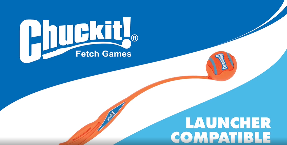 Chuckit Classic 26M Dog Ball Launcher. 26 Length. Includes Medium Ball (2.5) For Dogs 20-60 Pounds. Made in USA