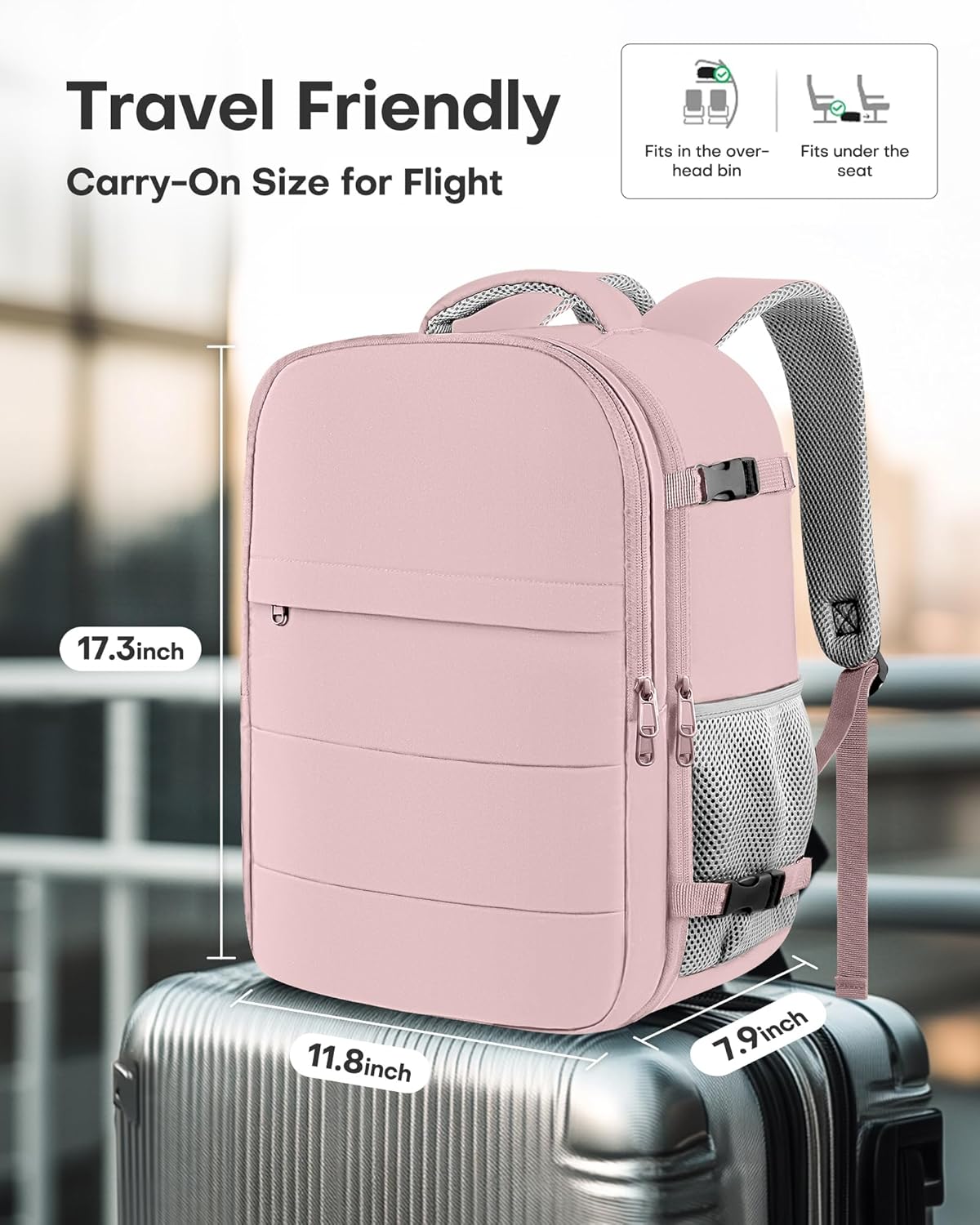 HOTOR Travel Backpack - Flight Approved Travel Bag for Men and Women, Carry on Luggage for 15.6