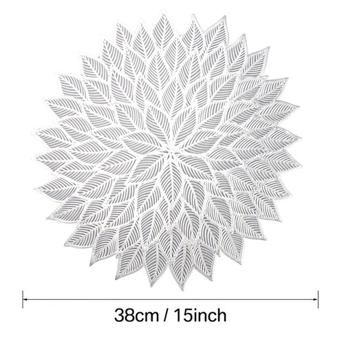 4/8pcs PVC Dandelion Hollow Nordic Style Non-Slip Kitchen Placemat