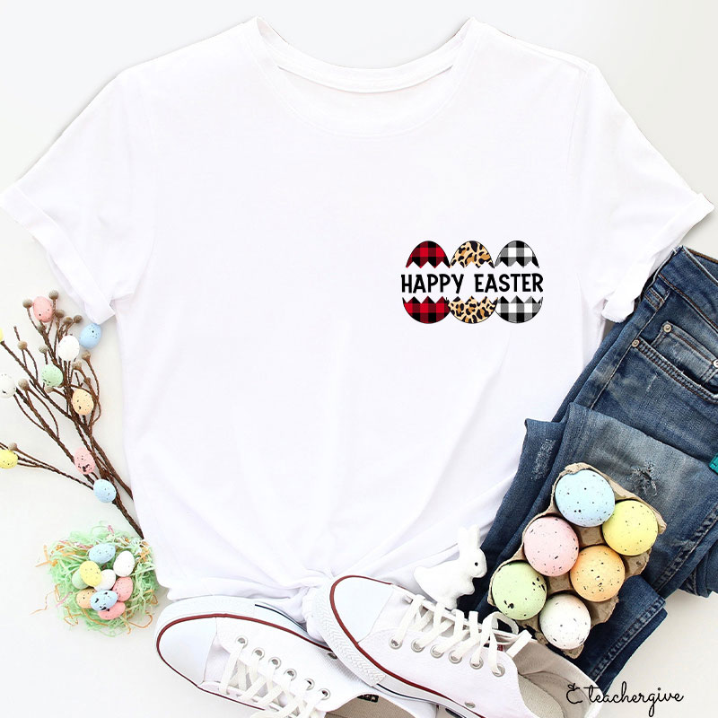 Personalized Name Happy Easter Teacher T-Shirt