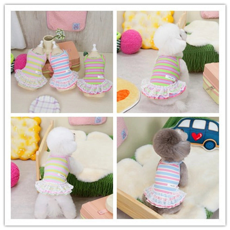 Casual Polyester Stripe Pet Clothing