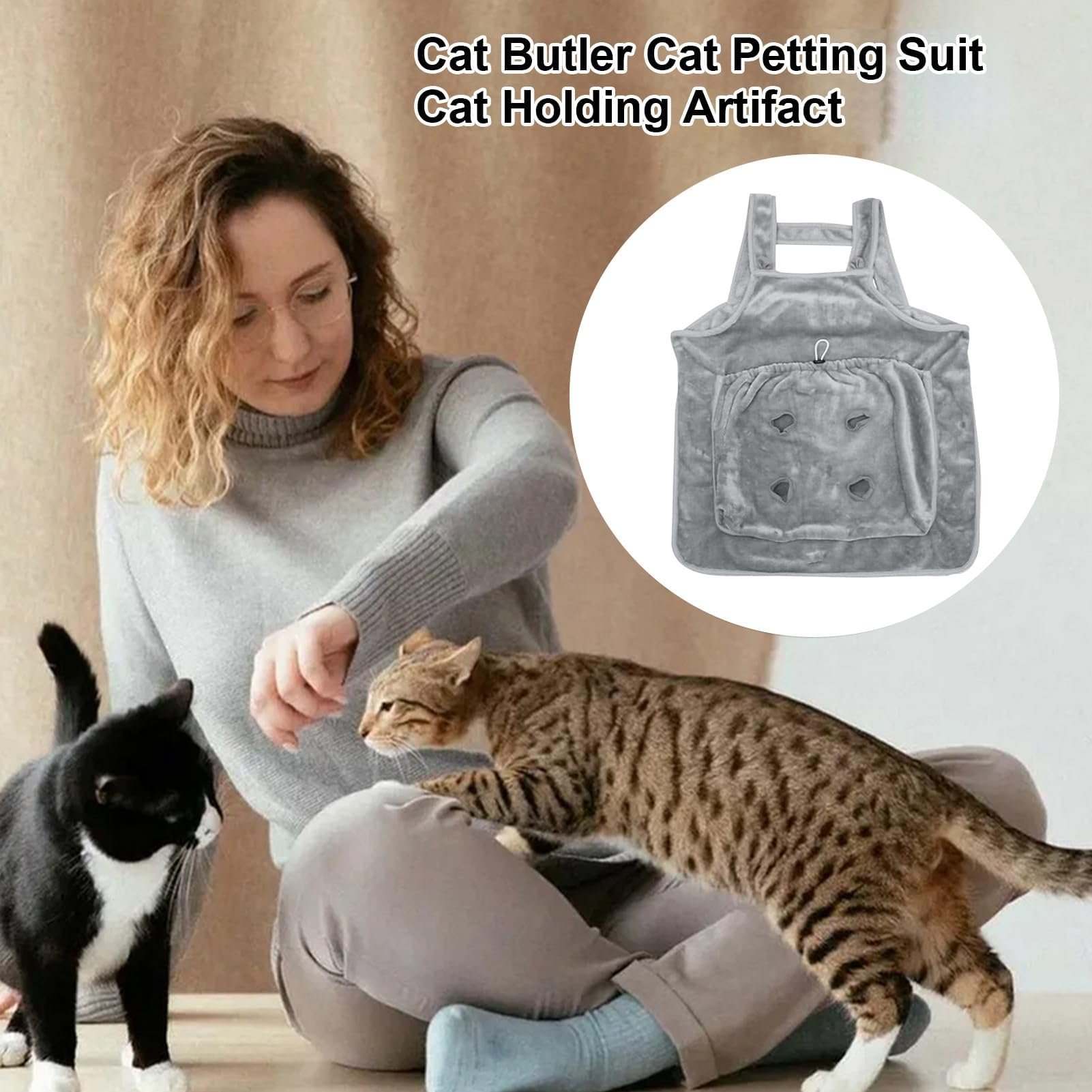 Cat Apron Suspenders