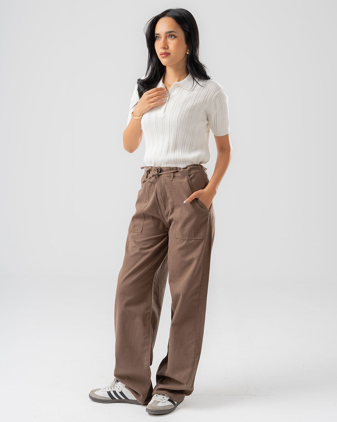 Knitted Women's Short Sleeve T-shirt