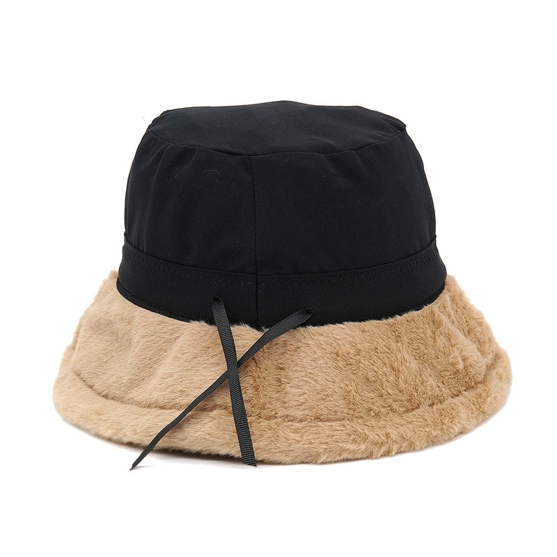 Autumn And Winter Hat Women's New Rabbit Velvet Fisherman Hat Solid Color Candy Color Warm Thick Plush Basin Hat Japanese Fashion