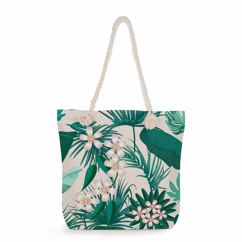 Women's Medium Linen Flower Vintage Style Classic Style Square Zipper Shoulder Bag