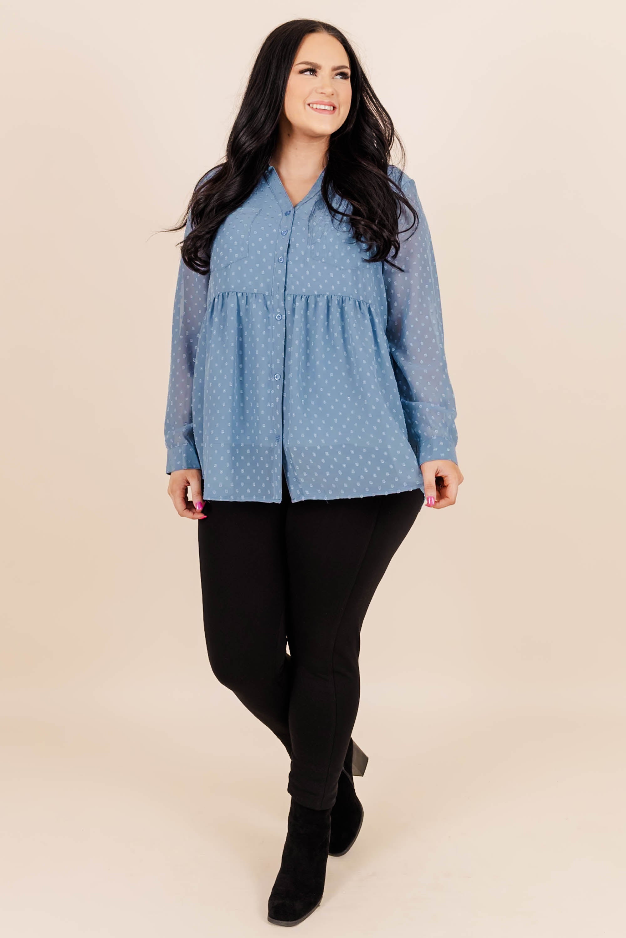 Meet Me In the Daylight Top. Denim