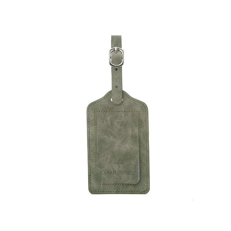 Pu Leather Solid Color Luggage Tag