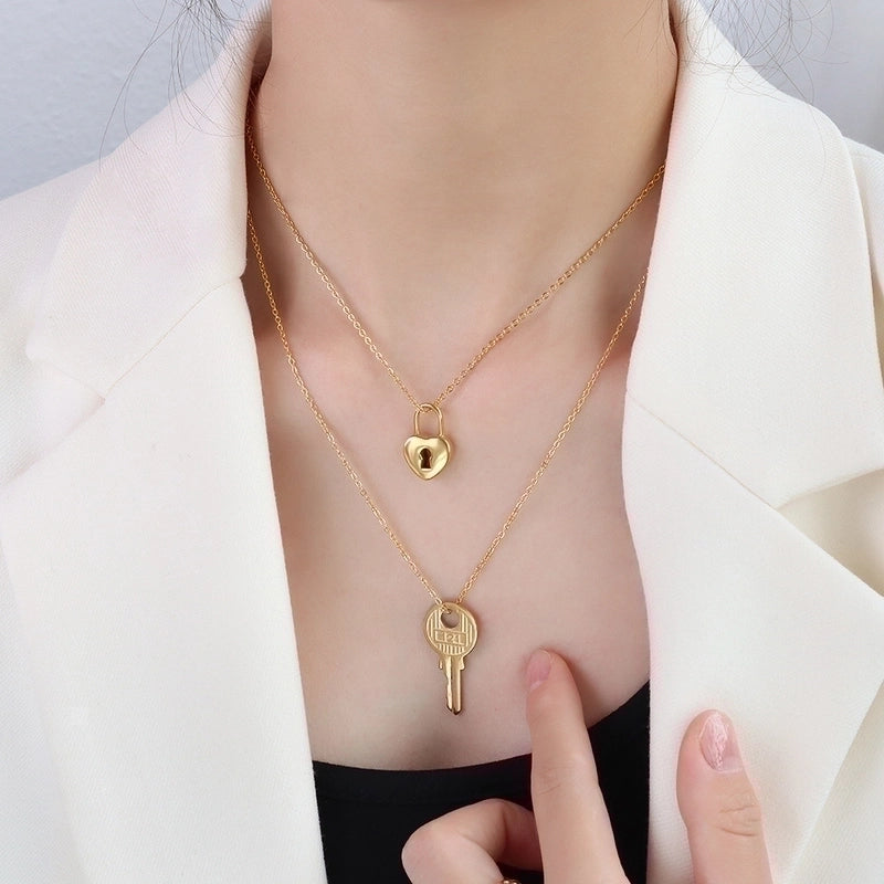 Fashion Printing 304 Stainless Steel 18K Gold Plated Plating Necklace