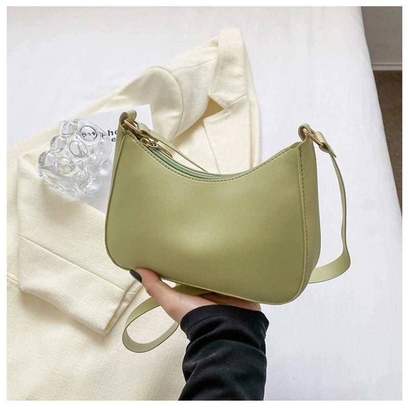 Women's Medium Pu Leather Solid Color Elegant Square Zipper Square Bag