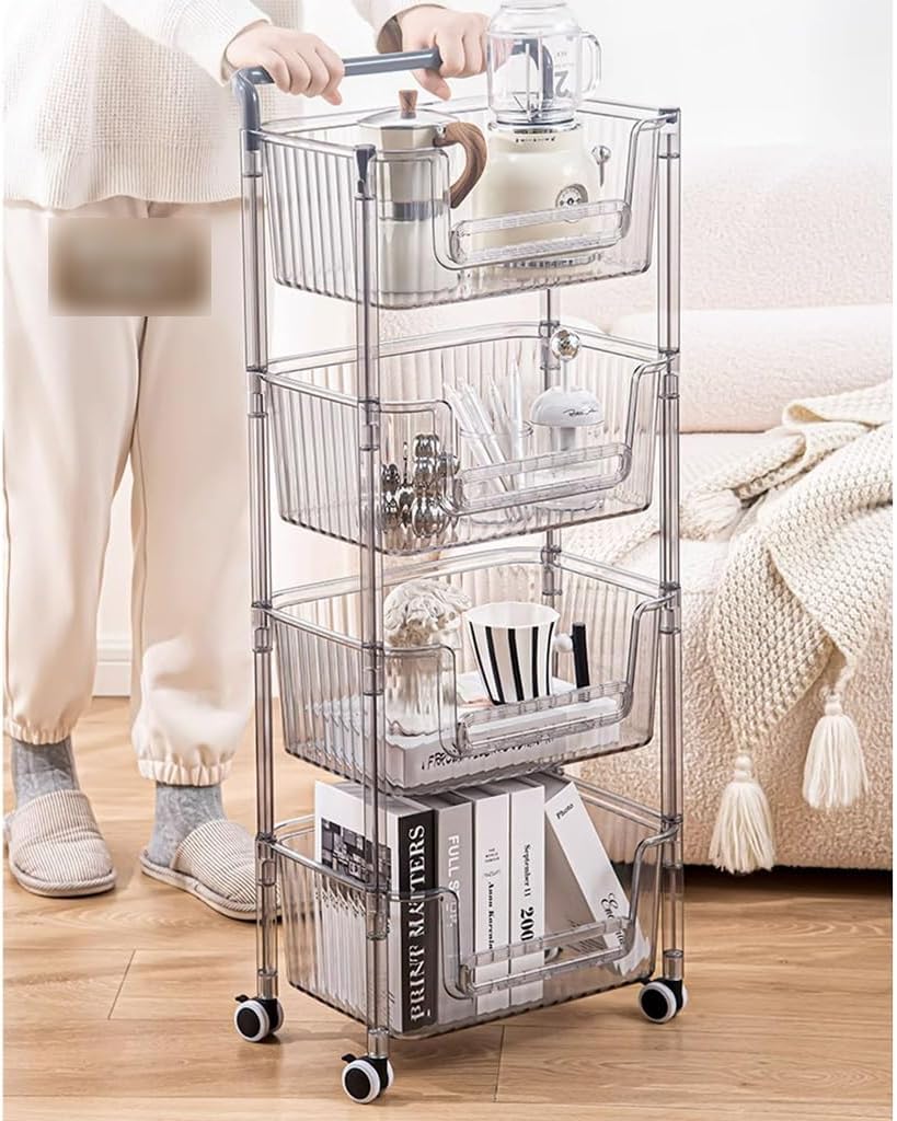 4 Tier Utility Storage Cart. Storage Cart For Kitchen. Bathroom. Office. Laundry. Makeup