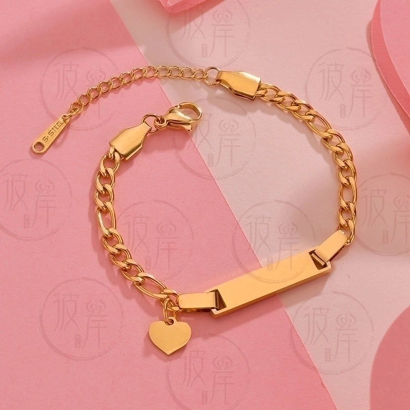 Minimalist Geometric 201 Stainless Steel 18K Gold Plated Stainless Steel Bracelets In Bulk