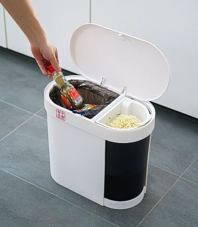 Waste Bin Household Garbage Can With Lid. Detachable Garbage Can