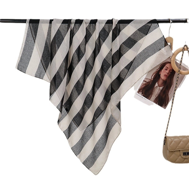 Women's Vintage Style Ethnic Style Stripe Polyester Stripe Silk Scarf