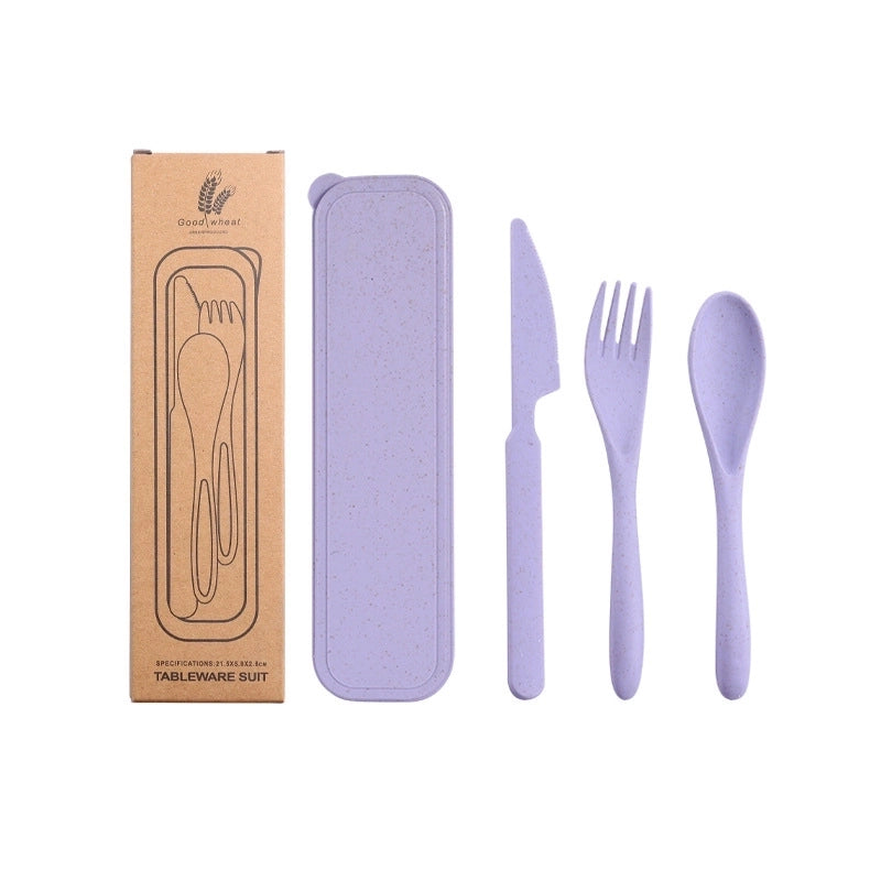 Casual Solid Color Wheat Straw Tableware 1 Set