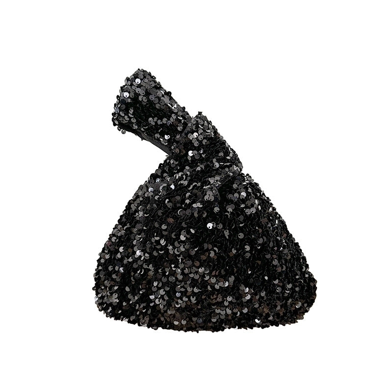 Women's Small Polyester Solid Color Streetwear Sequins Square Open Handbag