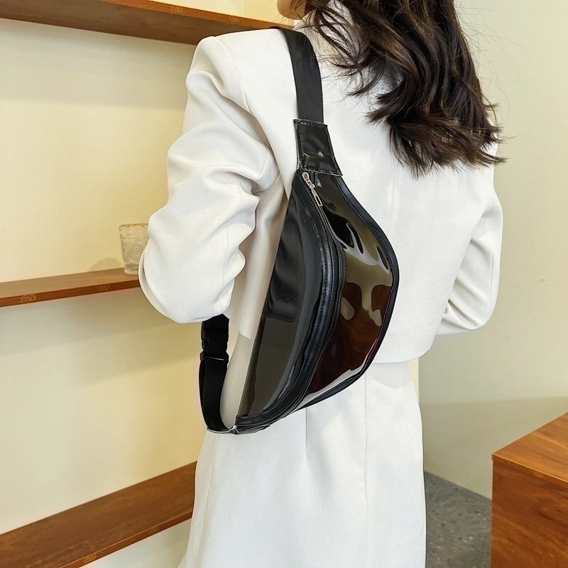Women's Streetwear Solid Color Pvc Waist Bags
