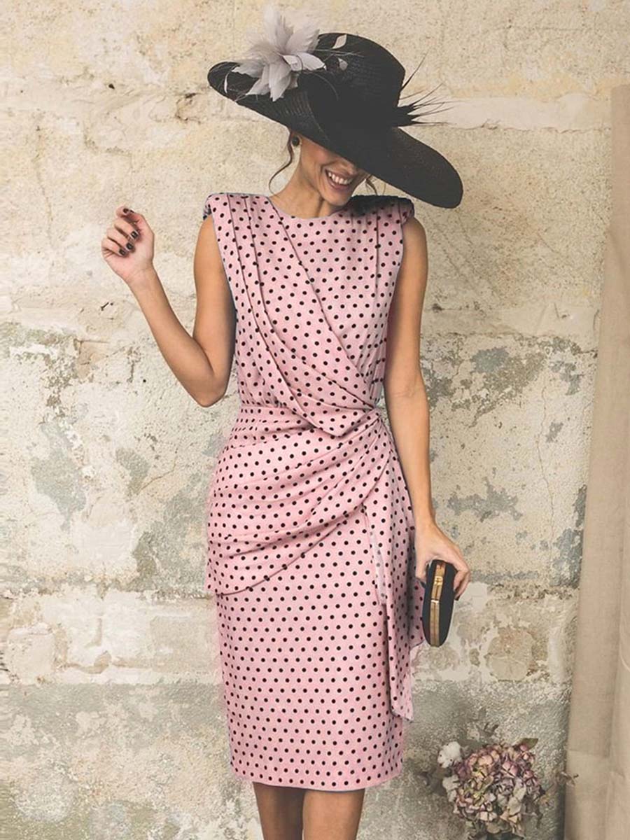Sexy Dot Sleeveless Hip Dress