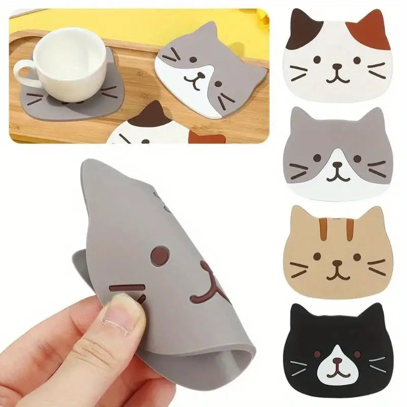 Non-Slip Cat Cup Mat