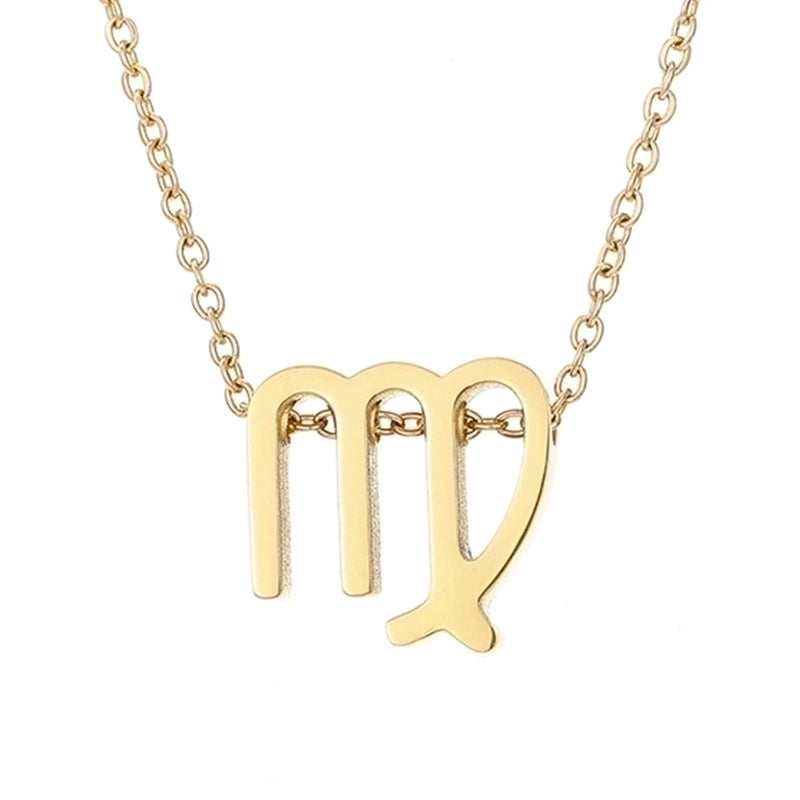Stainless Steel Titanium Steel 14K Gold Plated Fashion Plating Constellation Necklace