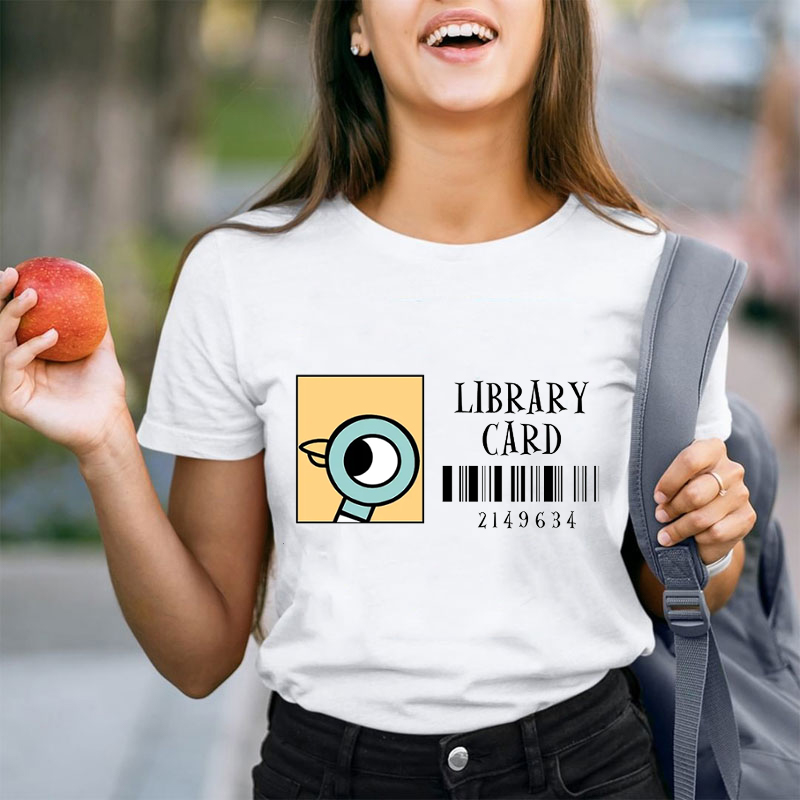 Library Card Teacher T-Shirt