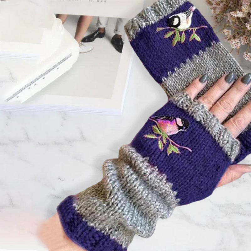 Warm Patchwork Embroidered Gloves💥Buy 2 Free Shipping💥