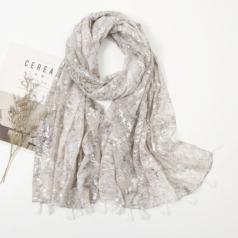 Women's Sweet Pastoral Flower Polyester Silk Scarf