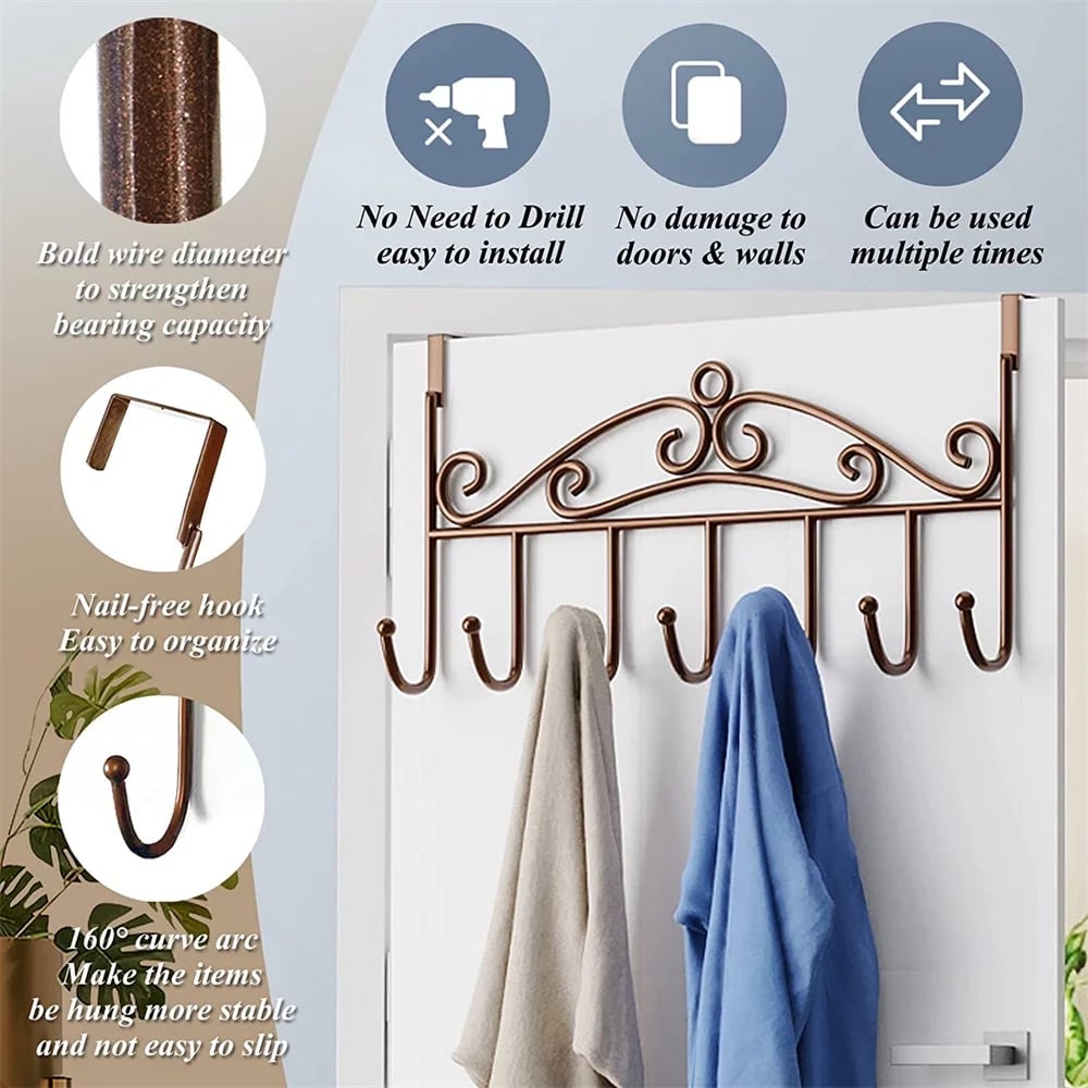 Iron Art Creative No-Drill Door Hook