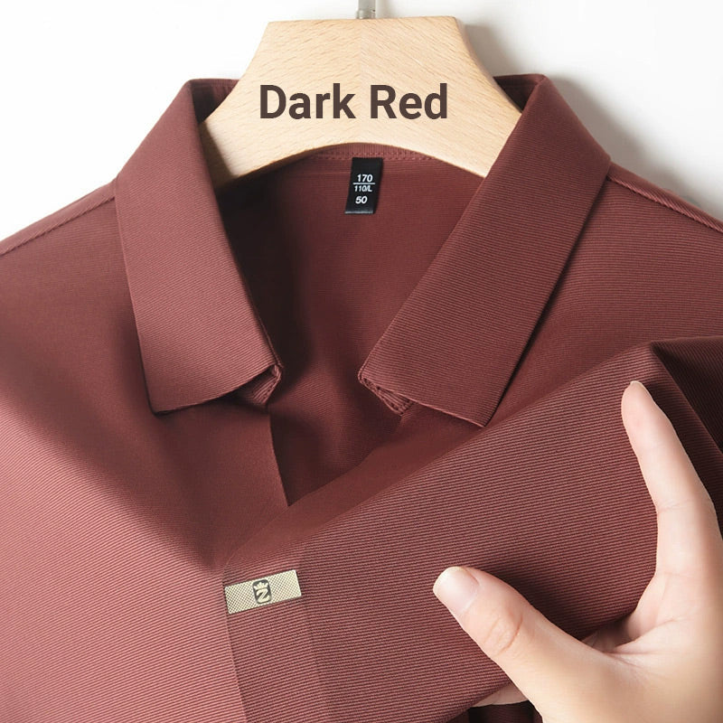 🎁Hot Sale 55% OFF⏳Men’s Casual Lapel Breathable Wrinkle-free T-shirt👔