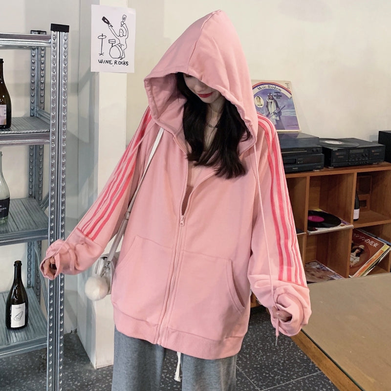 Pink hooded sweatshirt   KF30376