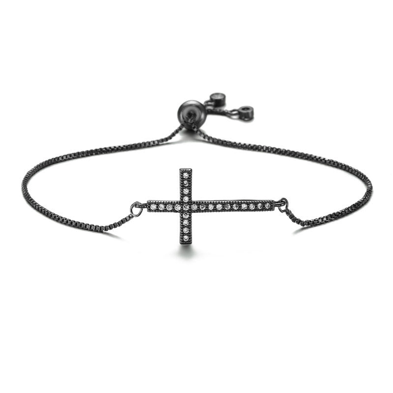 Copper Cross Zircon Copper Bracelets