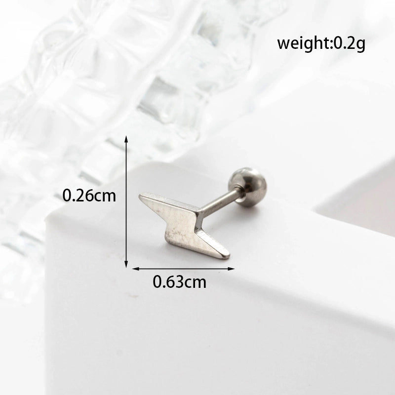 Ear Cartilage Rings & Studs Geometric 316L Stainless Steel  Plating