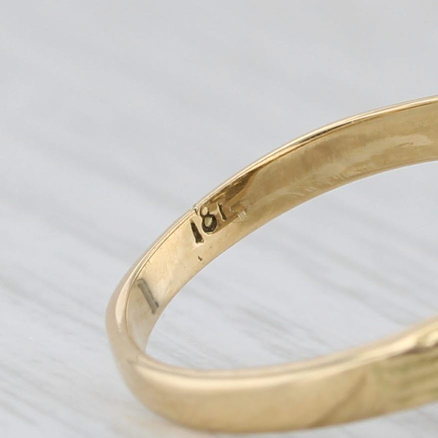 Vintage Art Deco 0.24ctw Diamond Filigree Ring 18k Yellow Gold Size 5.25