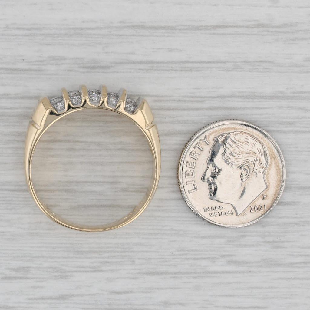 0.50ctw Diamond Ring 14k Yellow Gold Size 10 Men's