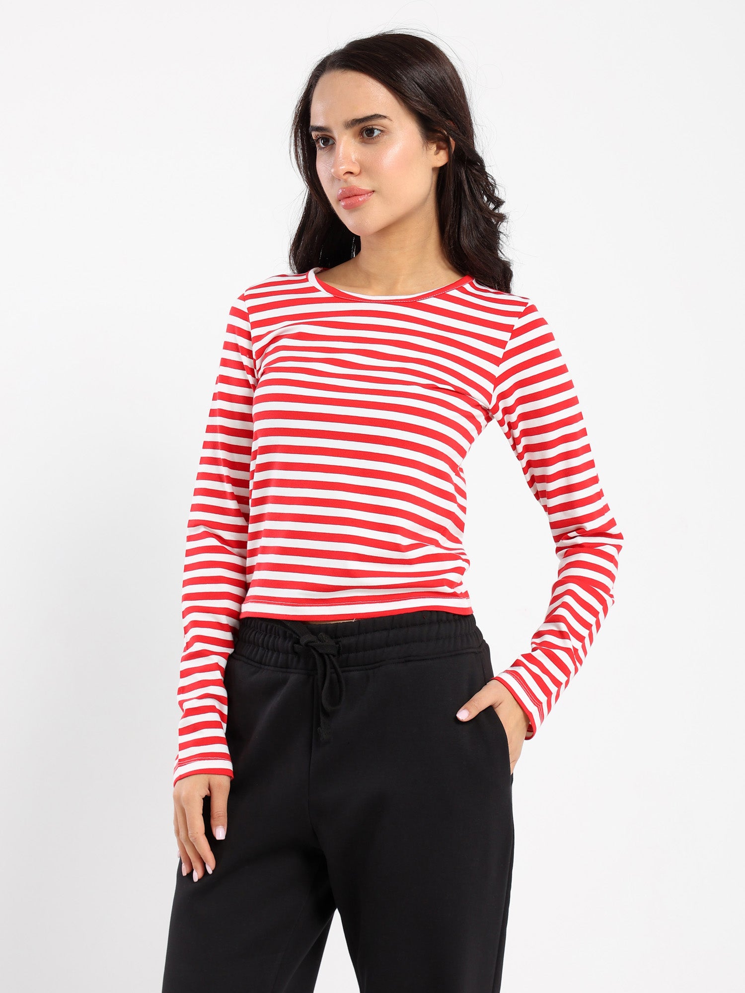 Striped Long Sleeves Top