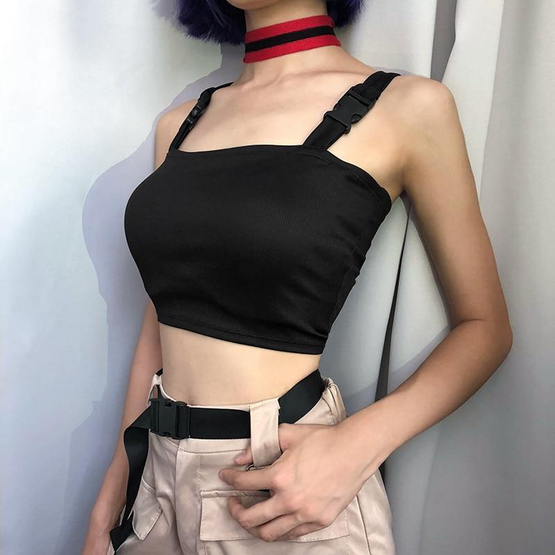 Buckled Strap Crop Top