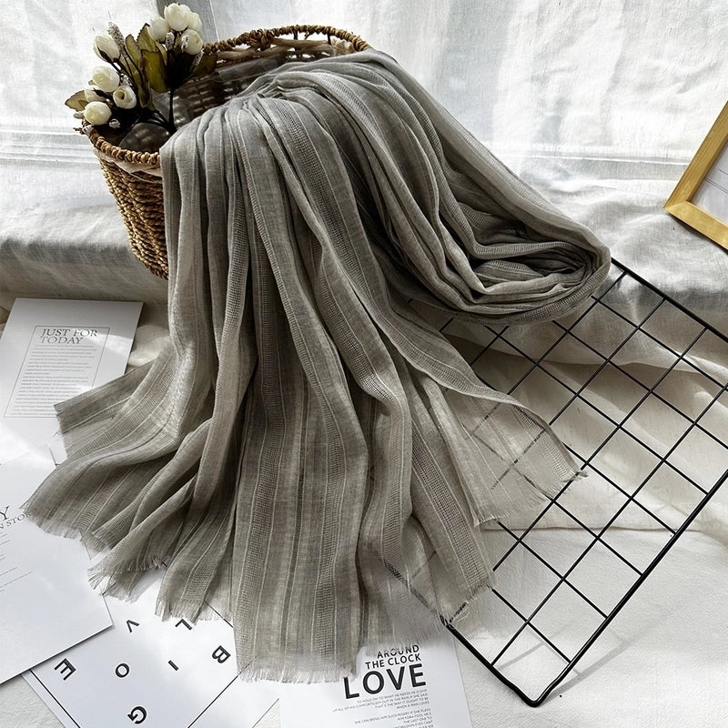 Unisex Retro Sweet Solid Color Artificial Cotton Scarf