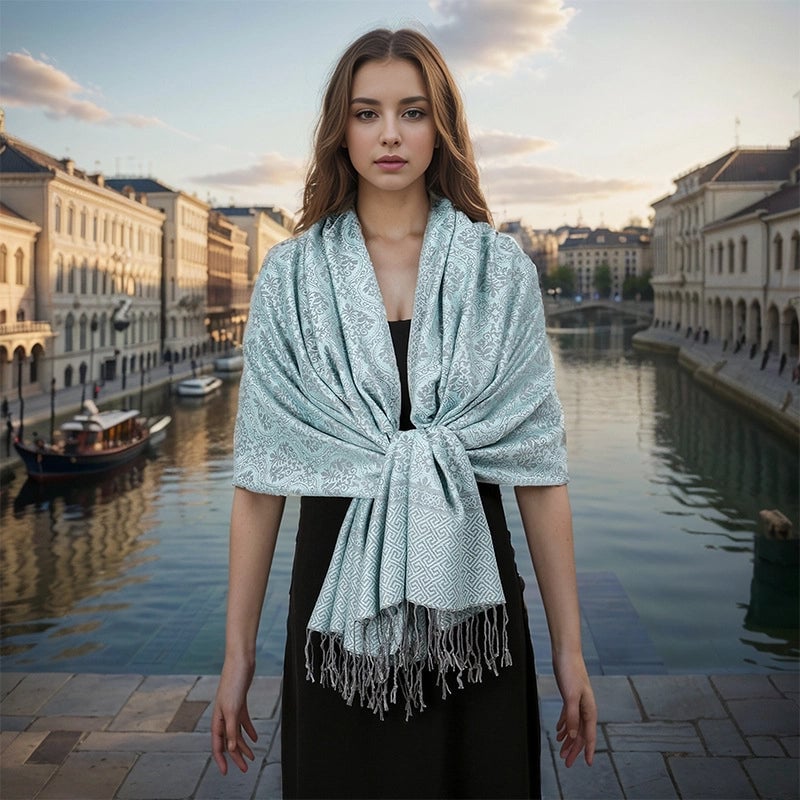 Women's Elegant Basic Solid Color Polyester Shawl