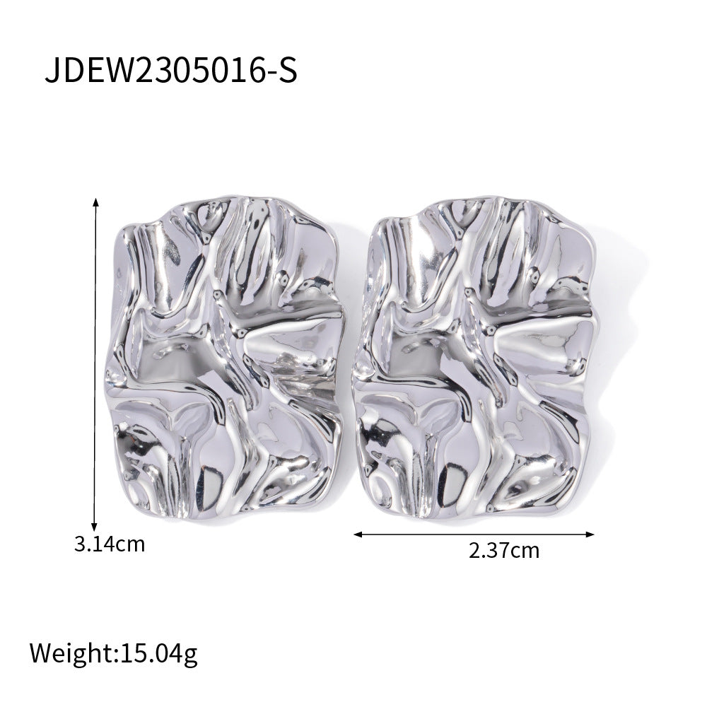 Jie Ding Stainless Steel Pearl Earrings Star Earrings Titanium Steel Earrings Earrings