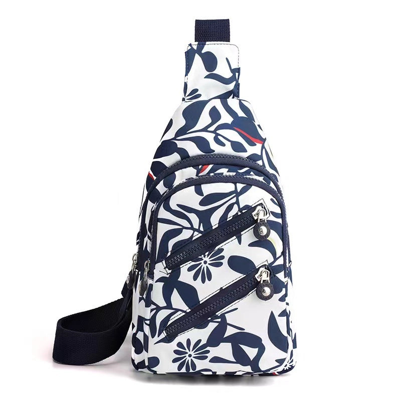 Women's Chest Bag New  Fashionable Women's Shoulder Messenger Bag Fashionable Casual Printed Chest Small Backpack
