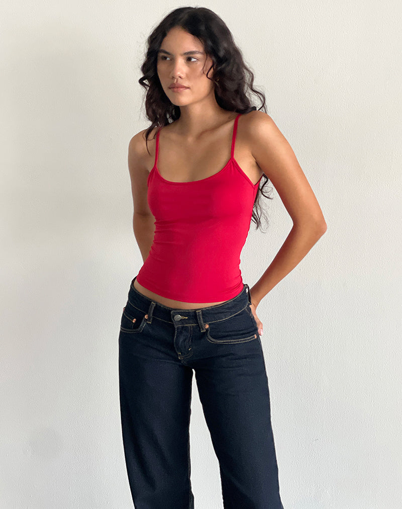 Jasila Vest Top in Red