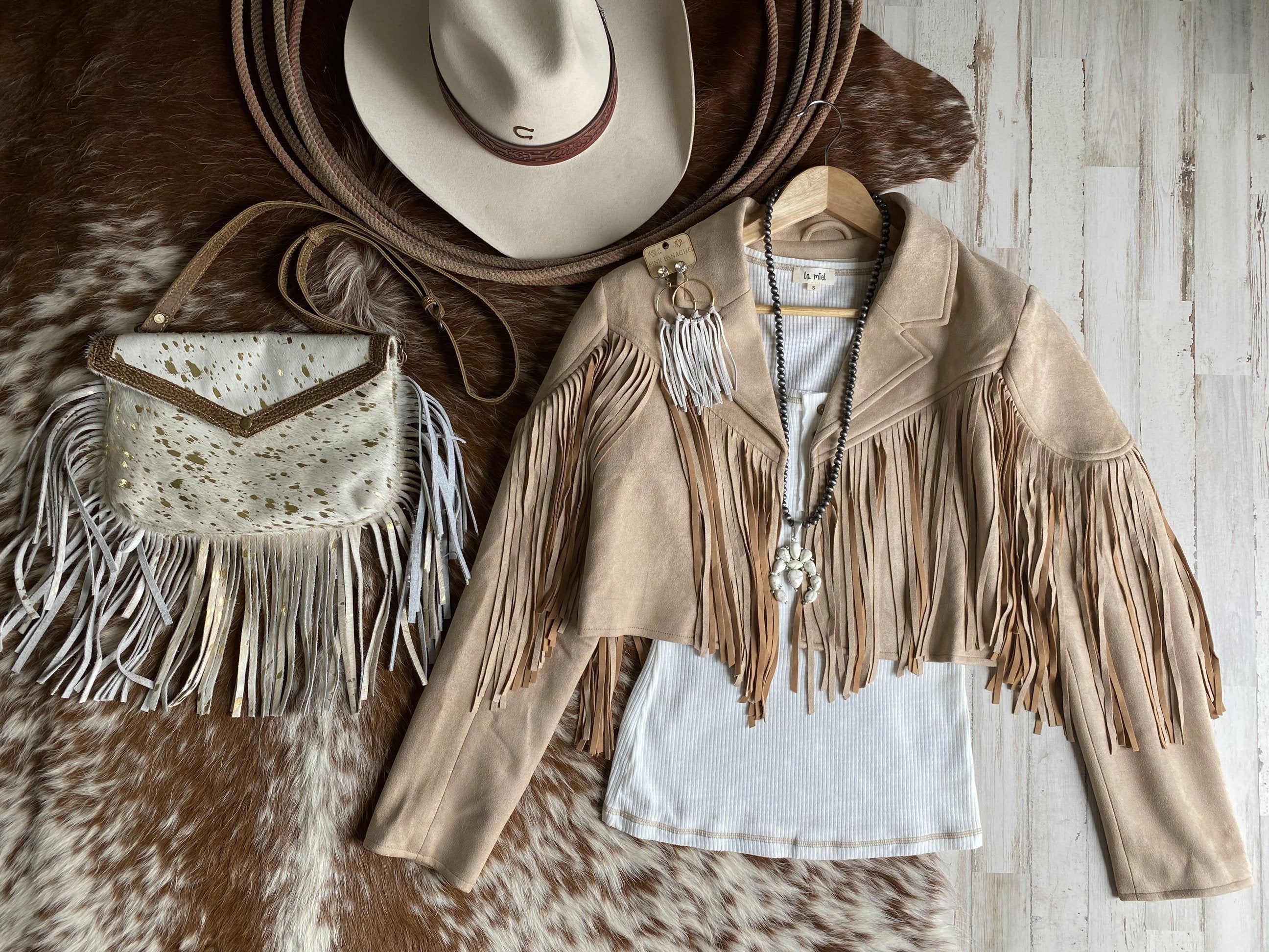 Fringed Moto Short Jacket