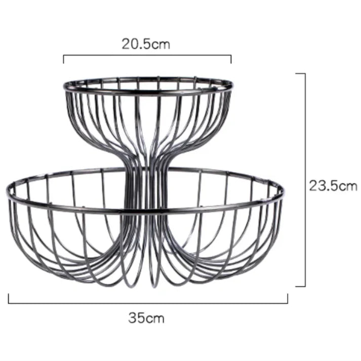 2 Tier Luxury Portable Fruit Basket