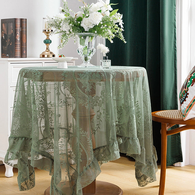Elegant Plant Lingge Lace Tablecloths