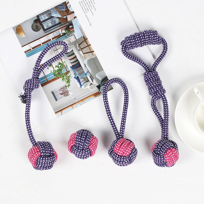 Minimalist Cotton Rope Solid Color Pet Toys