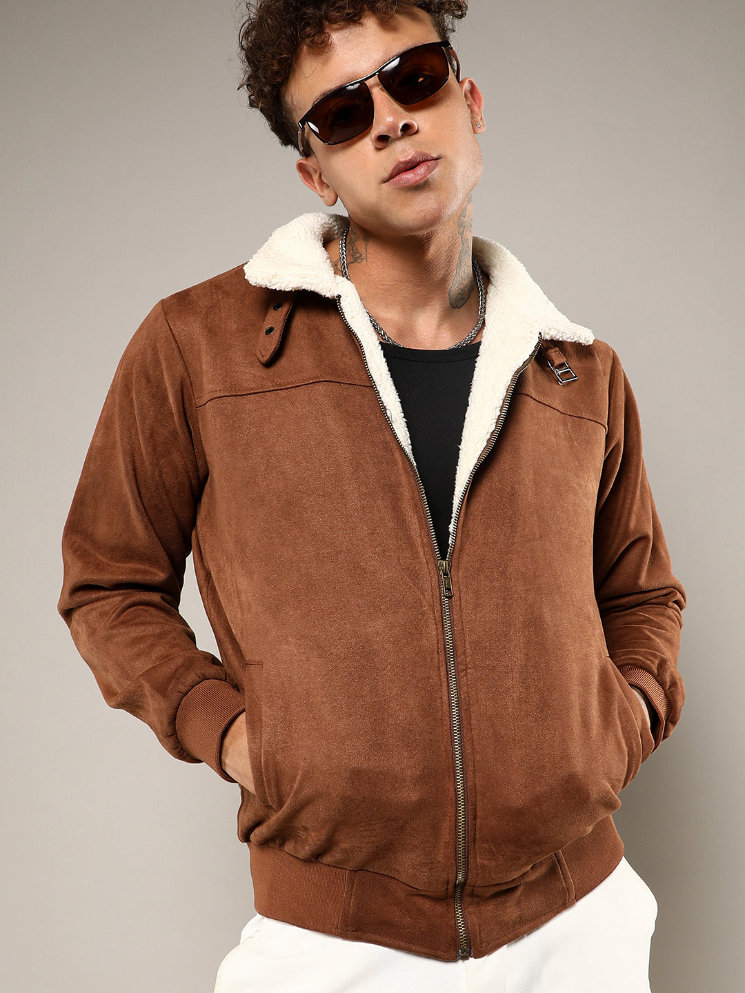 Front Jacket With Fleece Detail