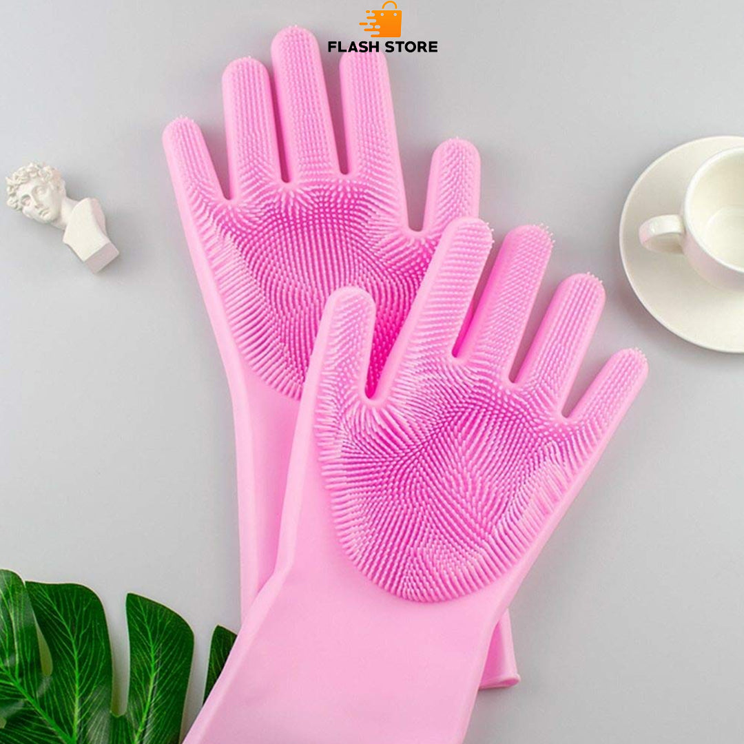 Magic Washing Gloves - Pair Of Silicone Washing Gloves