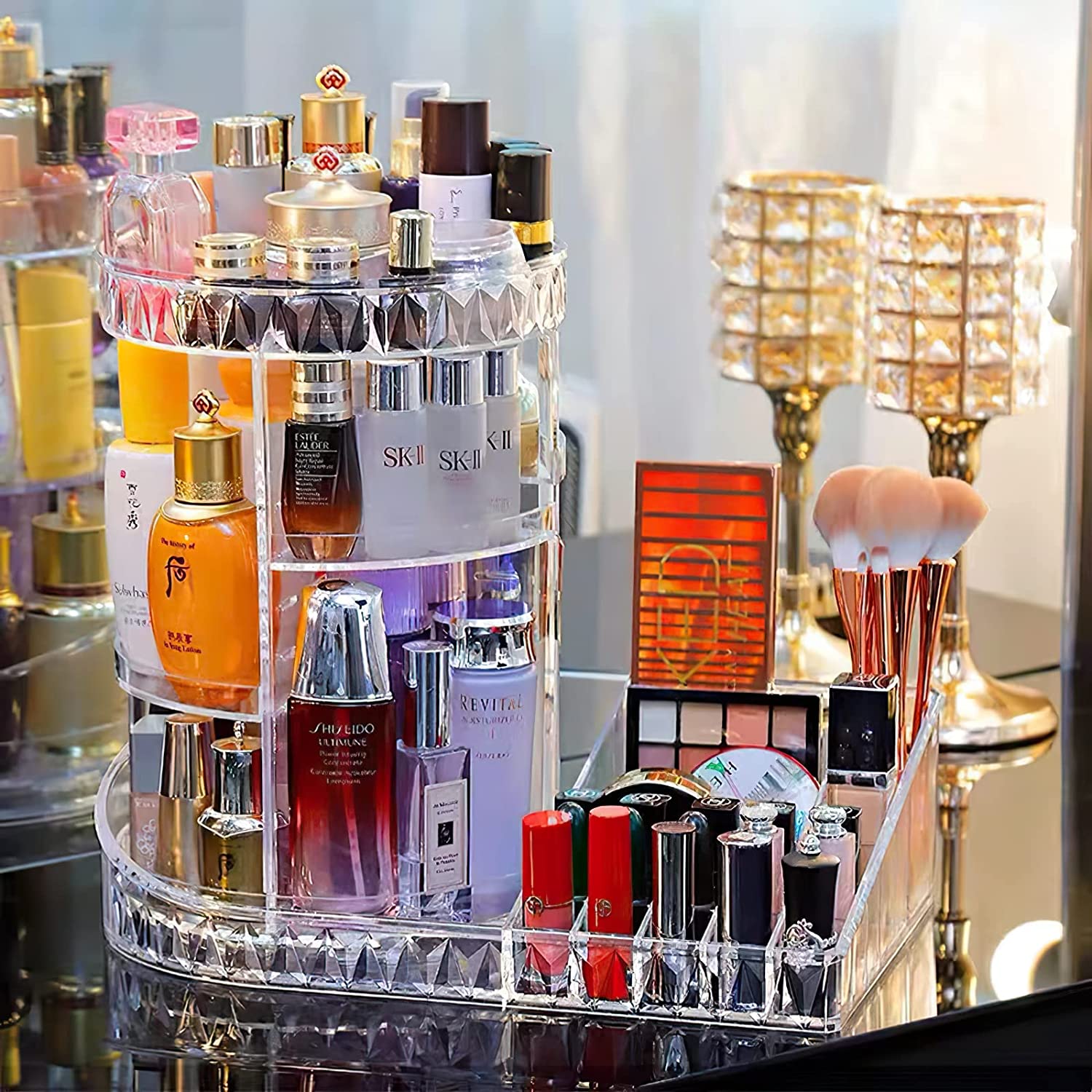 Acrylic Jewellery Storage Display Makeup Organizer-ring holder earring organizer necklace hanger