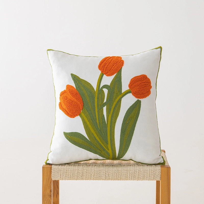 Sweet Minimalist Flower Cotton Pillow Cases Couch & Sofa Decor