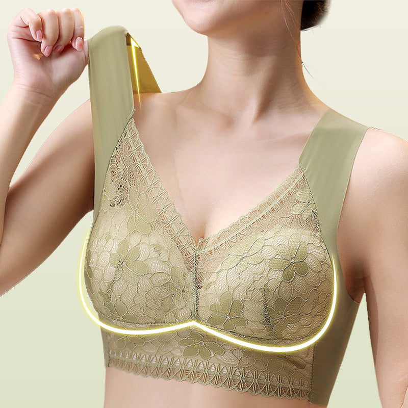 💕Women’s Breathable Soft Wire-Free Seamless Push-Up Lace Bra✨